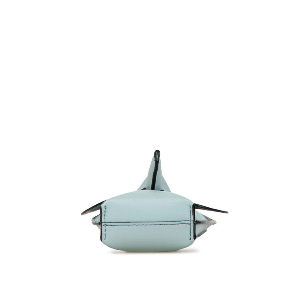 Loewe Elephant Pocket Crossbody Shoulder Bag Blue Leather - Picture 3 of 8